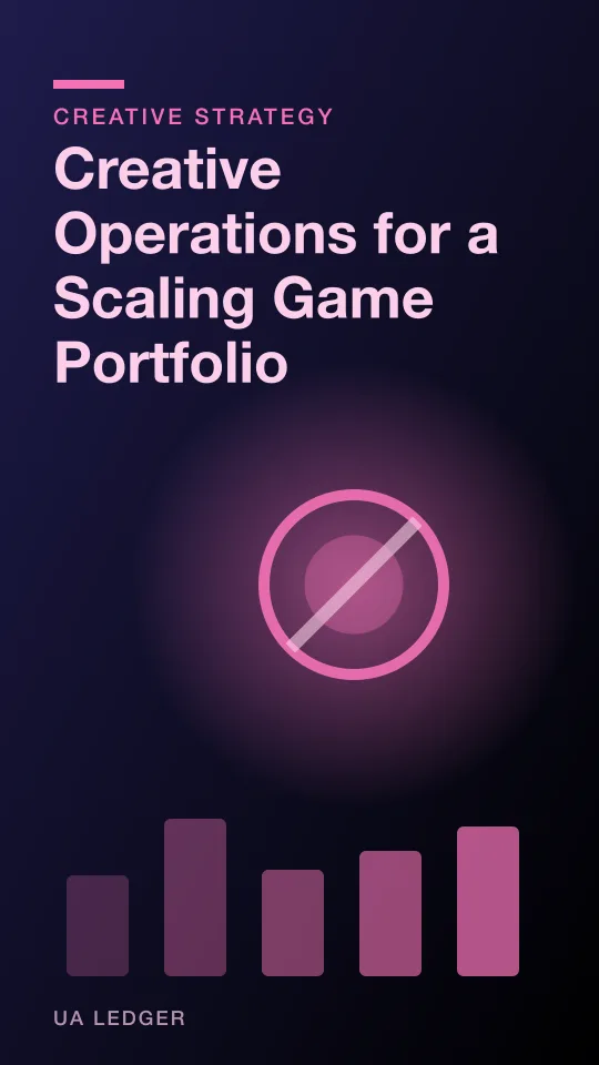 Abstract illustration of many small game tiles feeding into one funnel-shaped pipeline