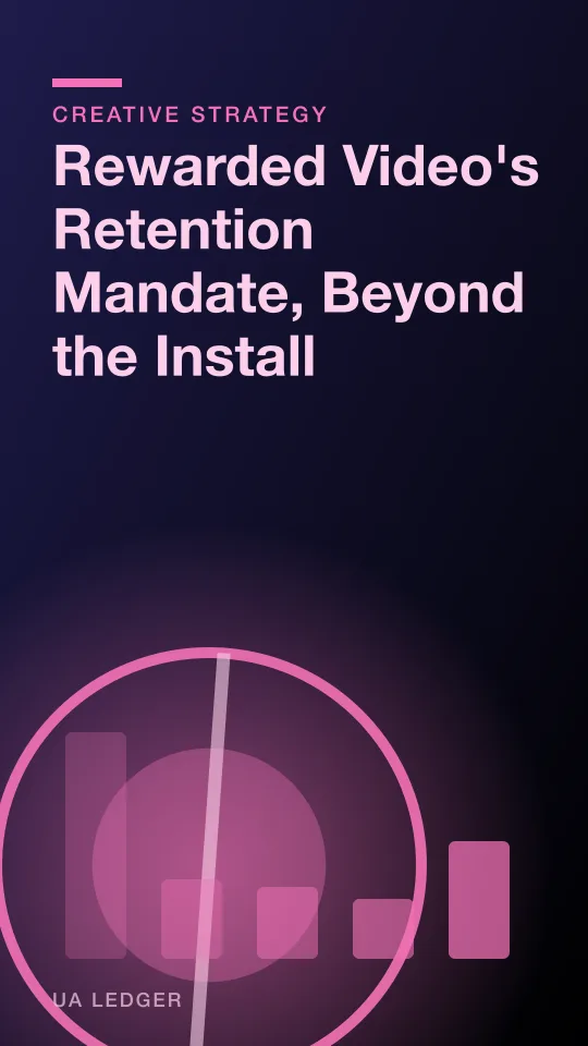 Abstract gift icon dissolving into a retention curve