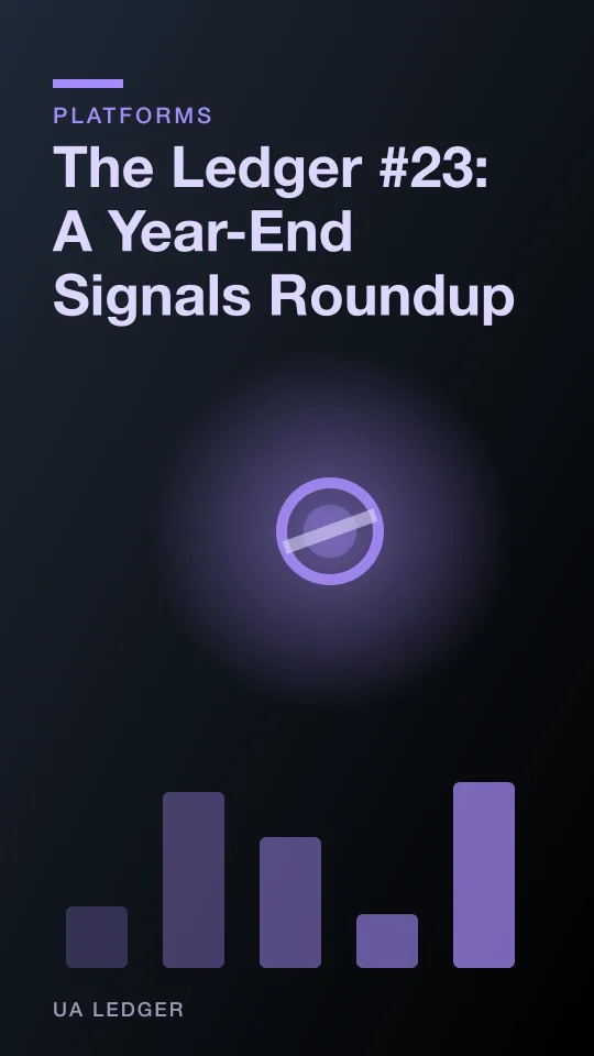 Abstract illustration of a ledger page with small icons marking end-of-year entries