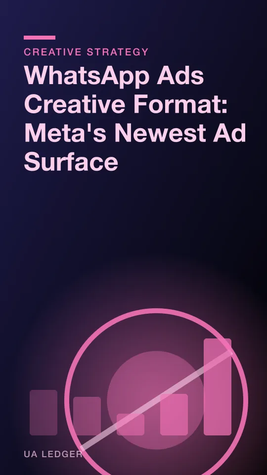 Abstract editorial illustration of a chat interface opening into an advertising panel