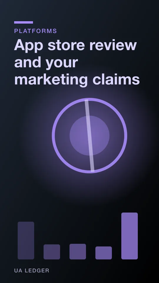 A store listing screenshot with a red pen circling a mismatched claim