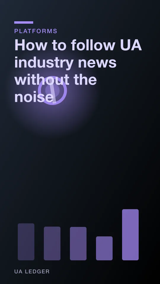 An abstract illustration of scattered news feed icons converging into one organised stream
