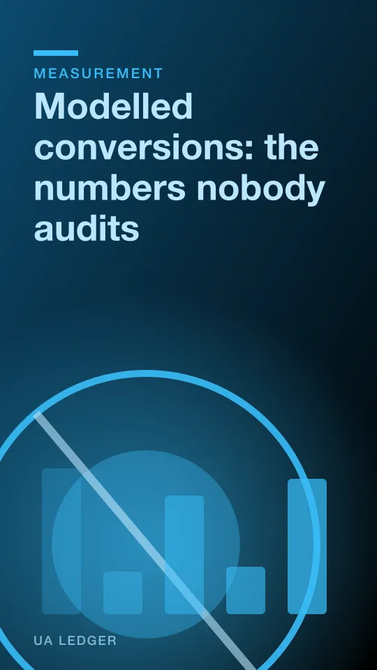 An editorial collage of a dashboard bar chart where the upper section of each bar is drawn in dotted outline, beside a magnifying glass and an unsigned audit form.
