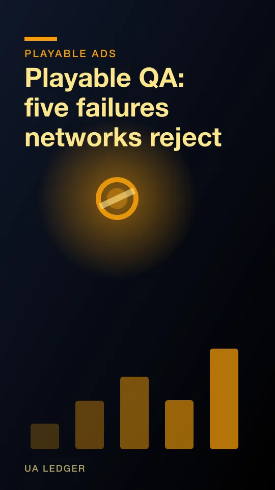 Mobile game creative reference for Playable QA: five failures networks reject