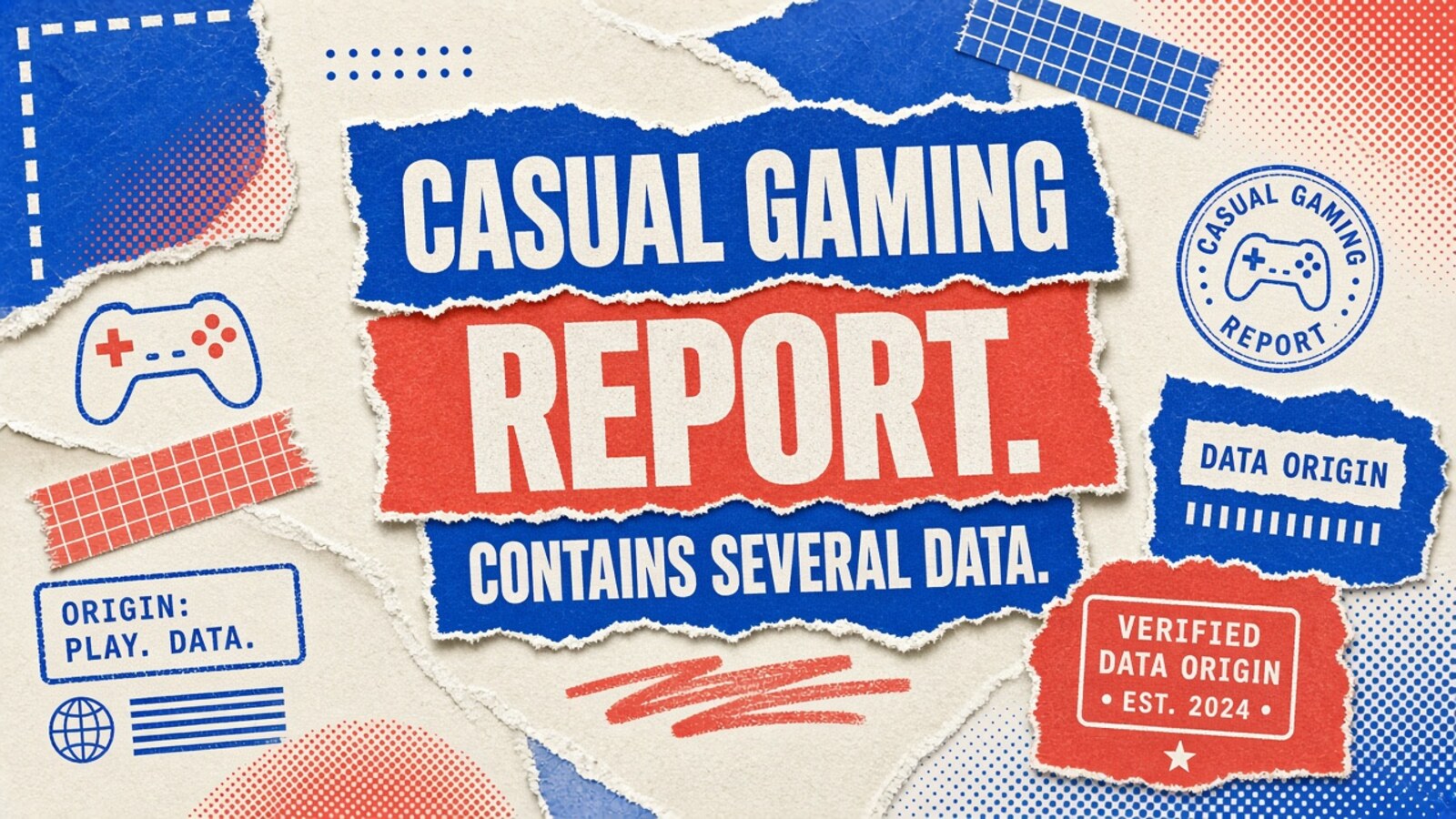 One casual-gaming report contains several data populations