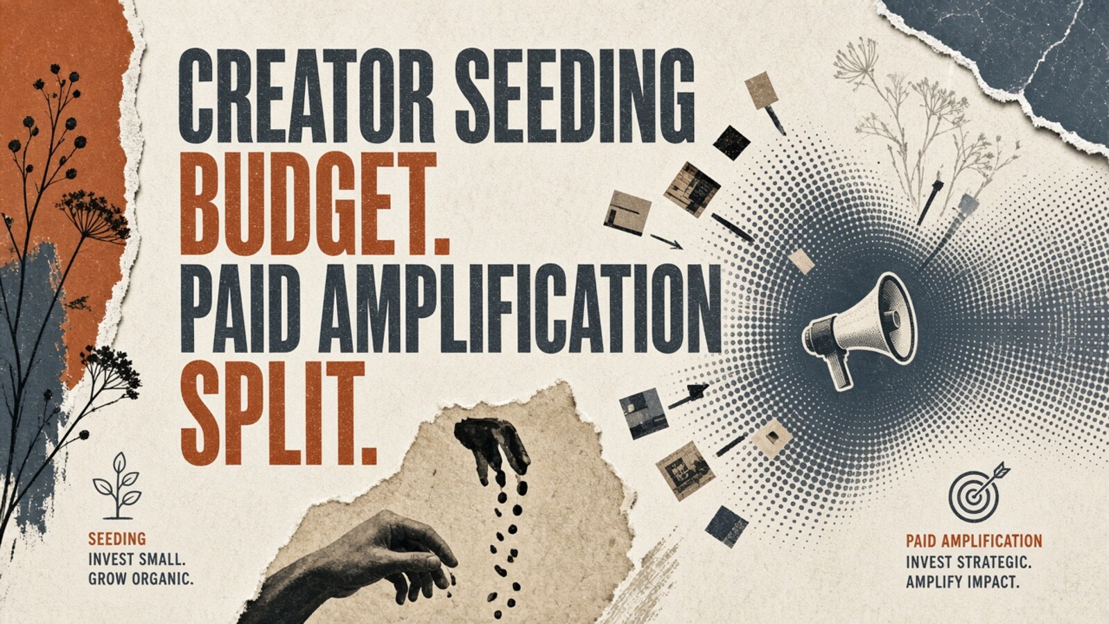 Creator seeding budget vs paid amplification split worksheet (labelled synthetic)