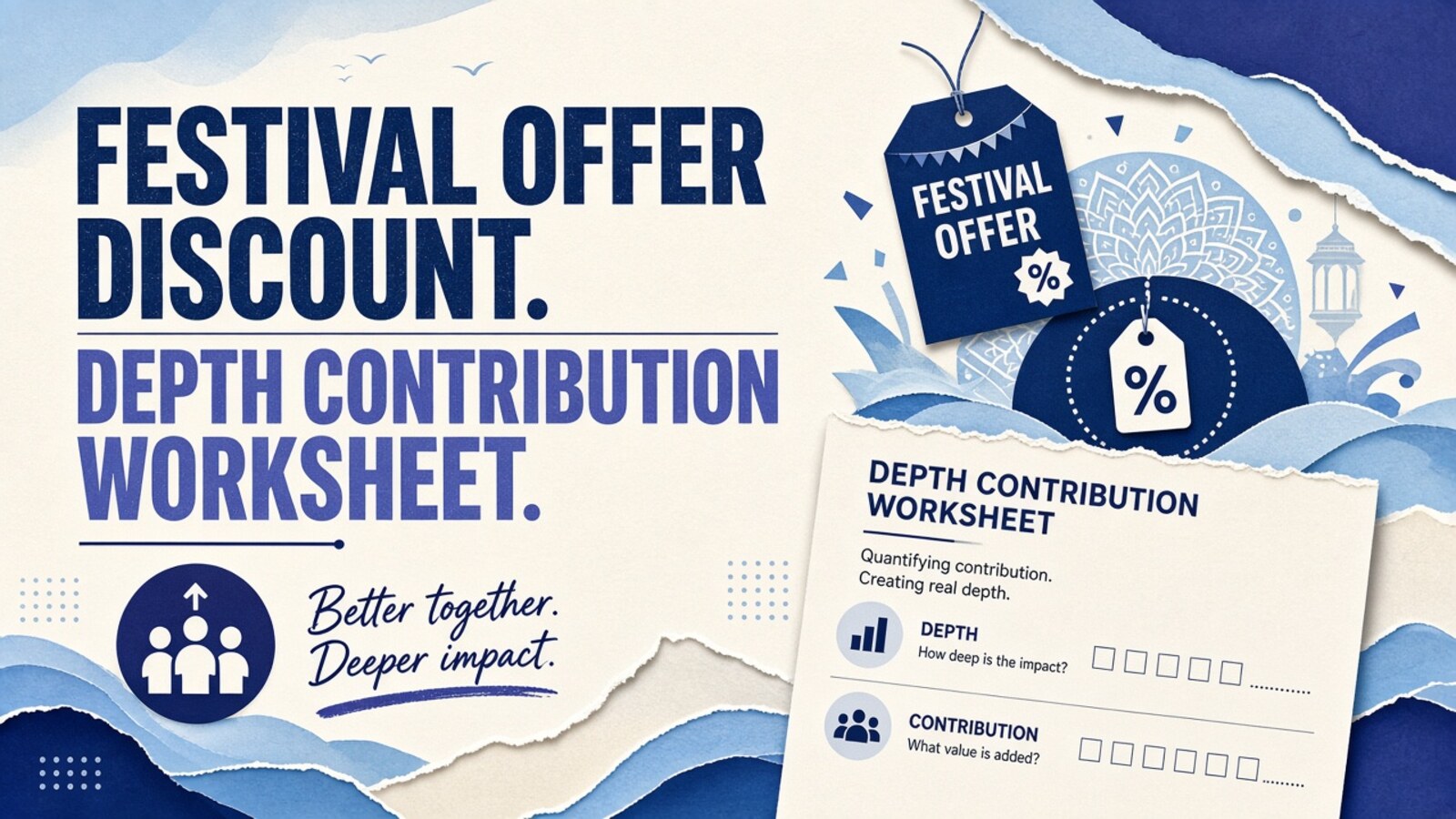 Festival offer discount depth vs contribution worksheet