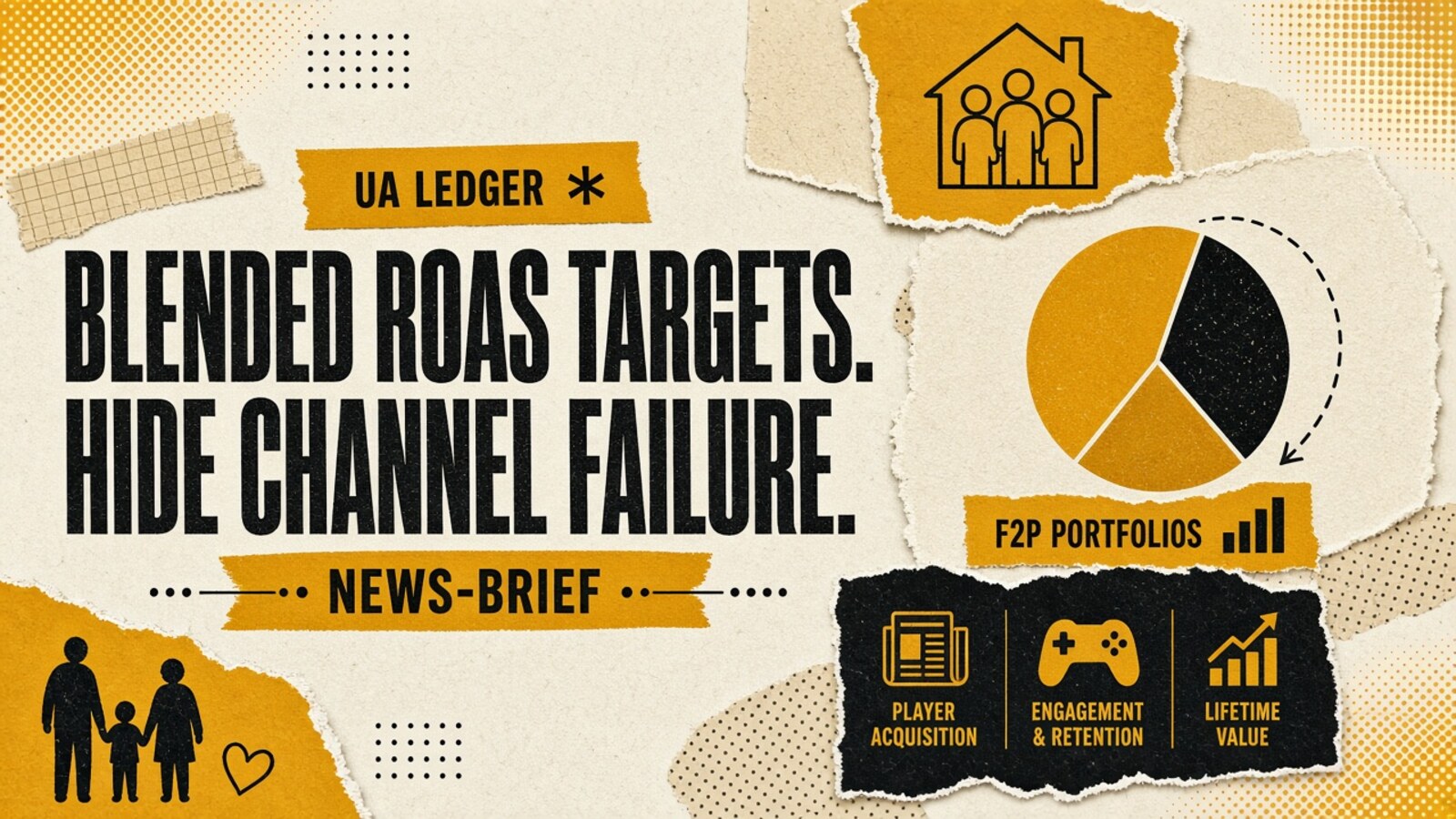 Blended ROAS targets that hide channel failure in F2P portfolios