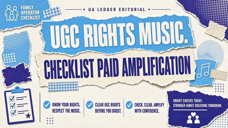 UGC rights and music checklist before paid amplification